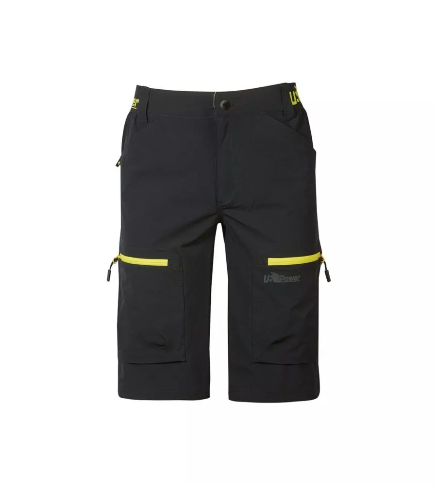Pantalone da lavoro corto u-power "ares" black carbon taglia 2xl