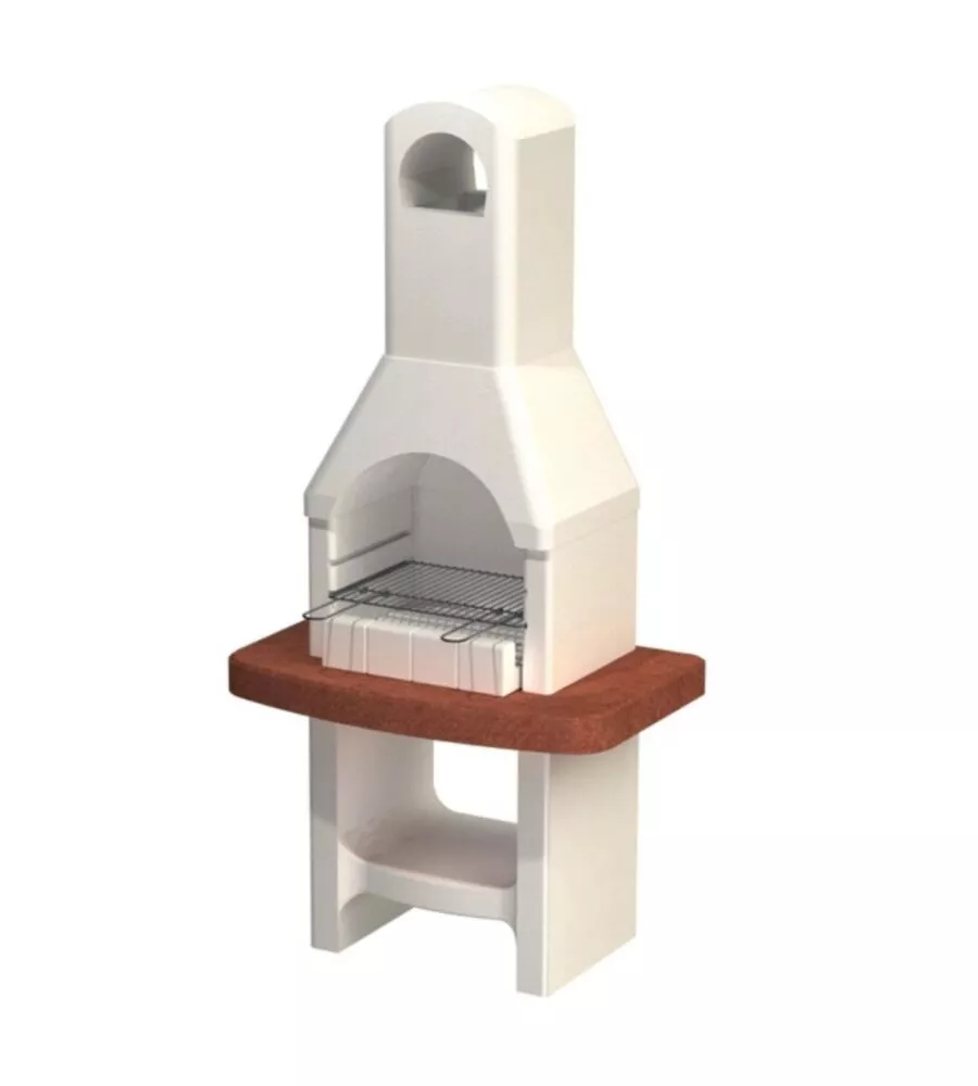 Barbecue a carbonella in cemento sarom fuoco "aruba" 88x58x179,1 cm