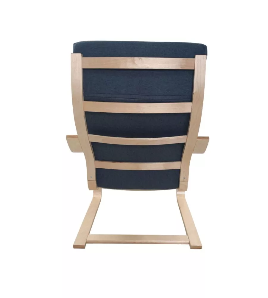 Poltrona bella home "lilibet" grigia in legno di faggio 67x86x97 cm