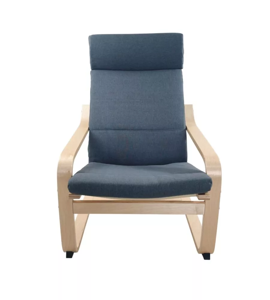 Poltrona bella home "lilibet" grigia in legno di faggio 67x86x97 cm