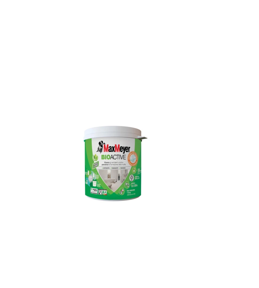 Pittura antimuffa max meyer "bioactive a+ plus" bianco 0,75 lt