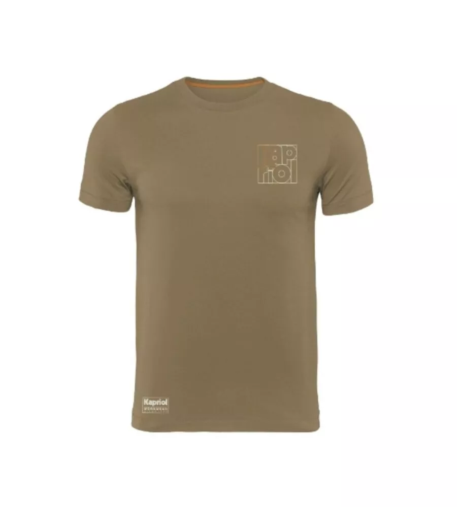 T-shirt da lavoro kapriol "enjoy" tortora tg m