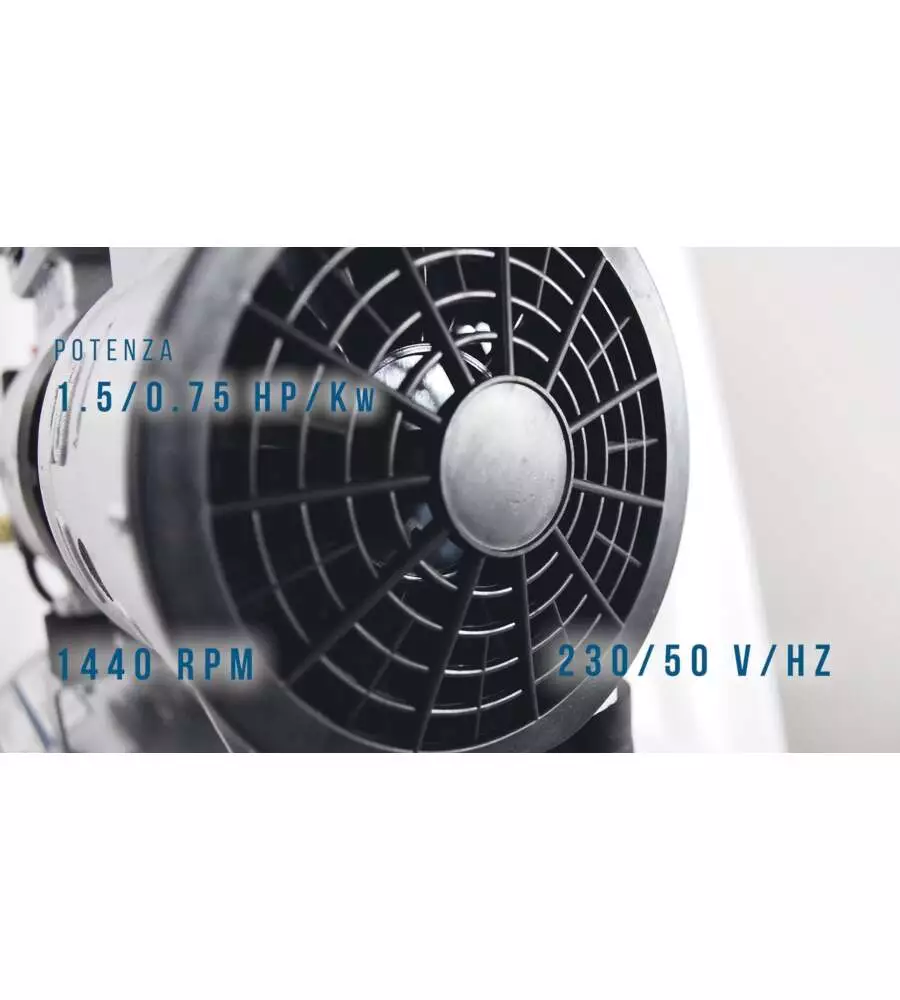 Outlet - usato per prova - compressore d'aria super silenziato hyundai - 59 db 24 litri cofanato