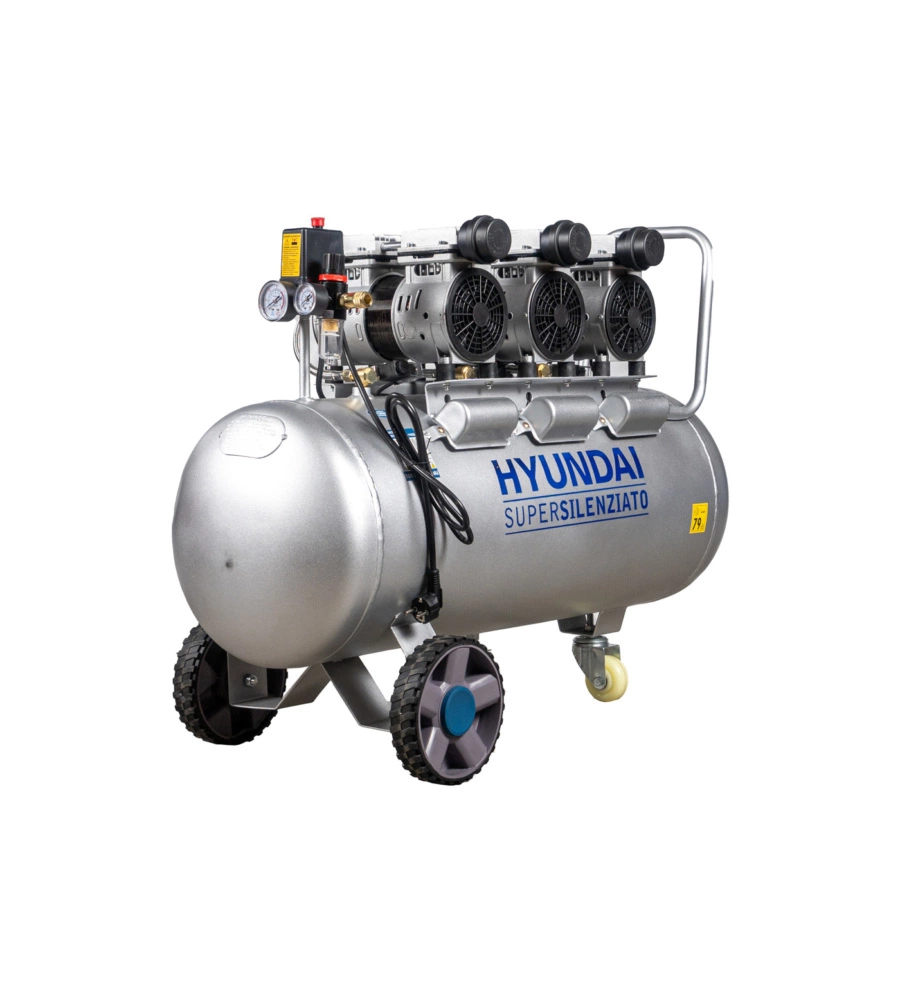 Outlet - usato per prova - compressore aria silenziato hyundai 100l 3hp - cod. 65704