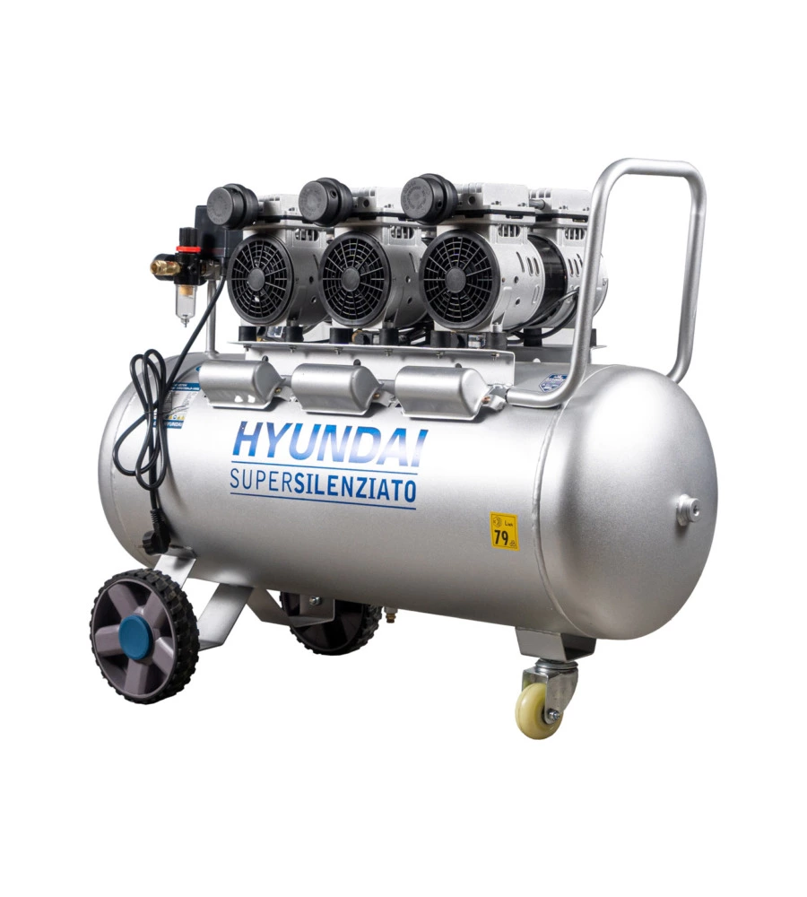 Outlet - usato per prova - compressore aria silenziato hyundai 100l 3hp - cod. 65704