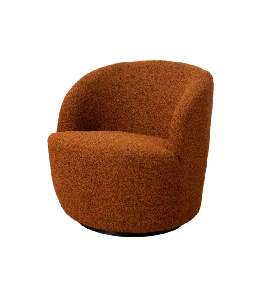 Poltrona girevole bellahome "aura" mattone 65x77x69 cm