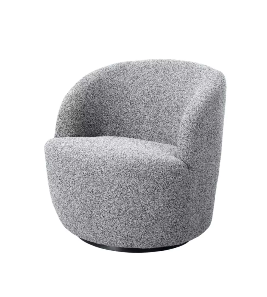 Poltrona girevole bellahome "aura" grigio 65x77x69 cm