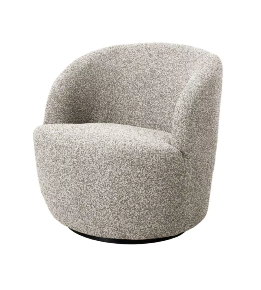 Poltrona girevole bellahome "aura" sabbia 65x77x69 cm