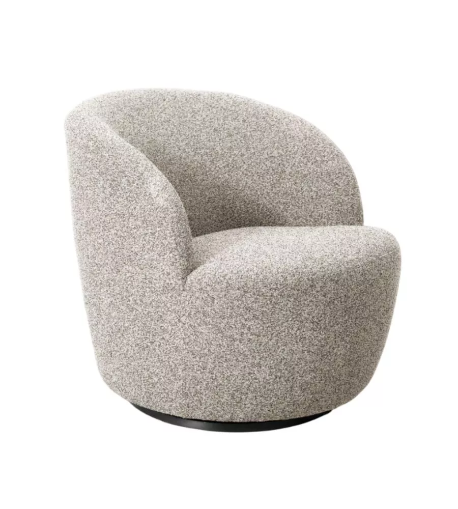 Poltrona girevole bellahome "aura" sabbia 65x77x69 cm