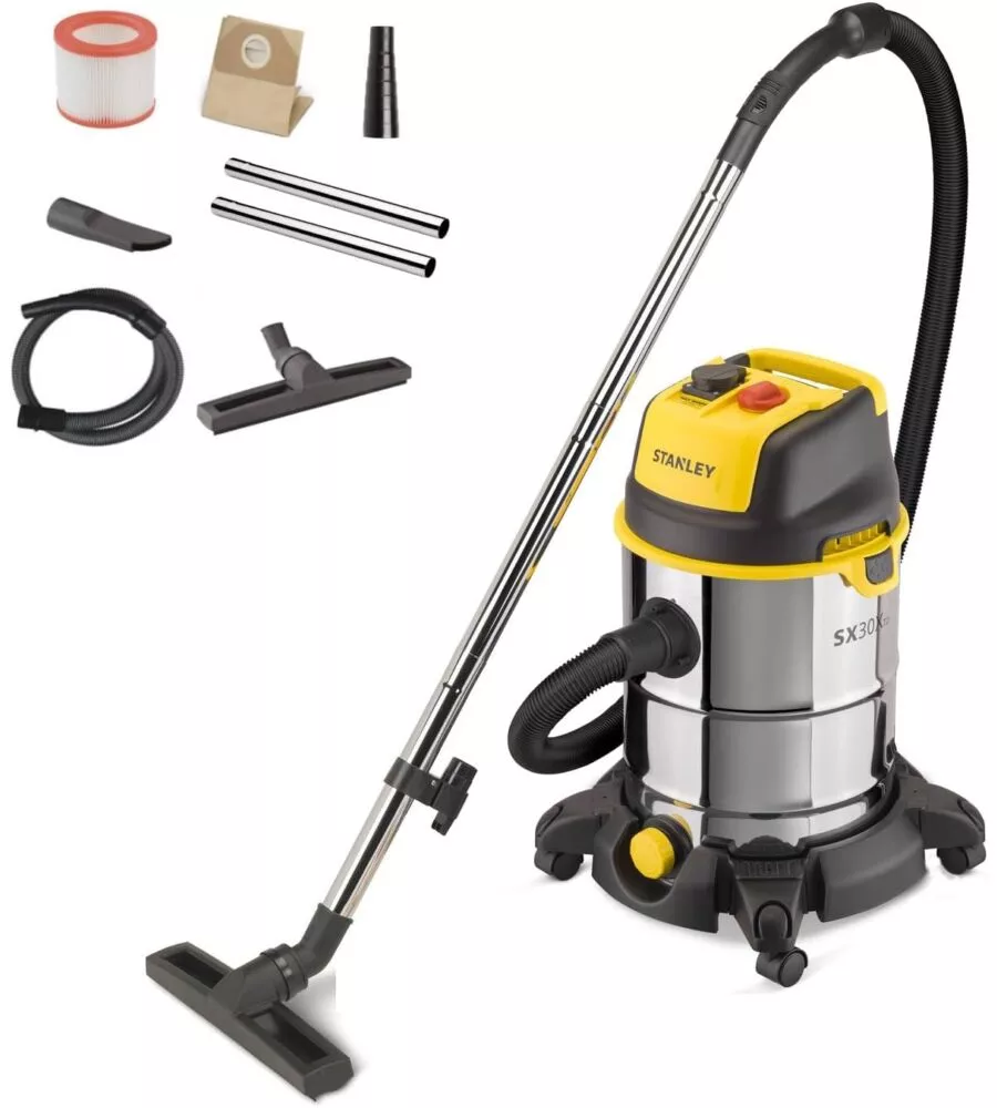 Outlet - usato per prova - aspiratore solidi liquidi elettrico stanley "sxvc30xtde" 1600w 30lt 36,5 l/s