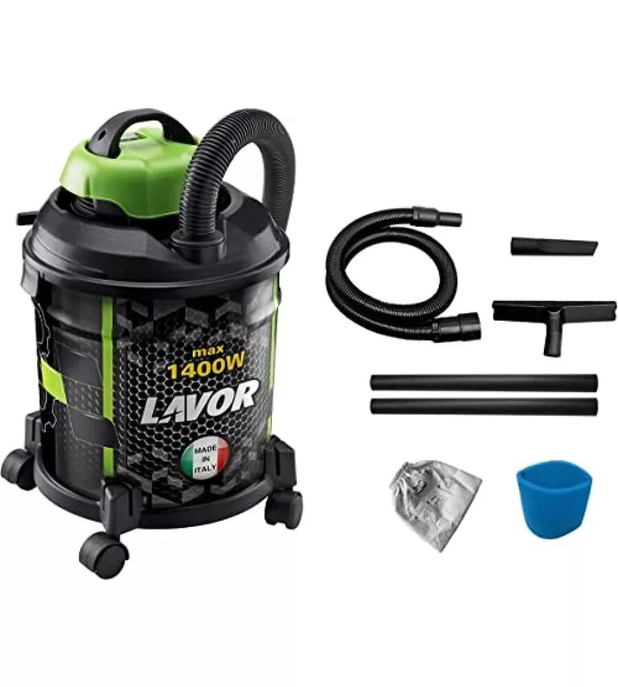 Outlet - difetti estetici - aspiratore solidi liquidi elettrico lavor "joker 1400s" 1400 w 20 litri 40 l/s