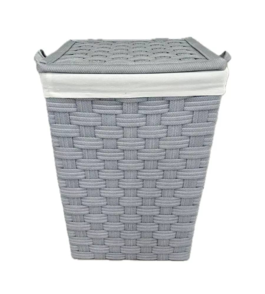 Portabiancheria easy system "grande" in tnt grigio 42,5x42,5x62 cm