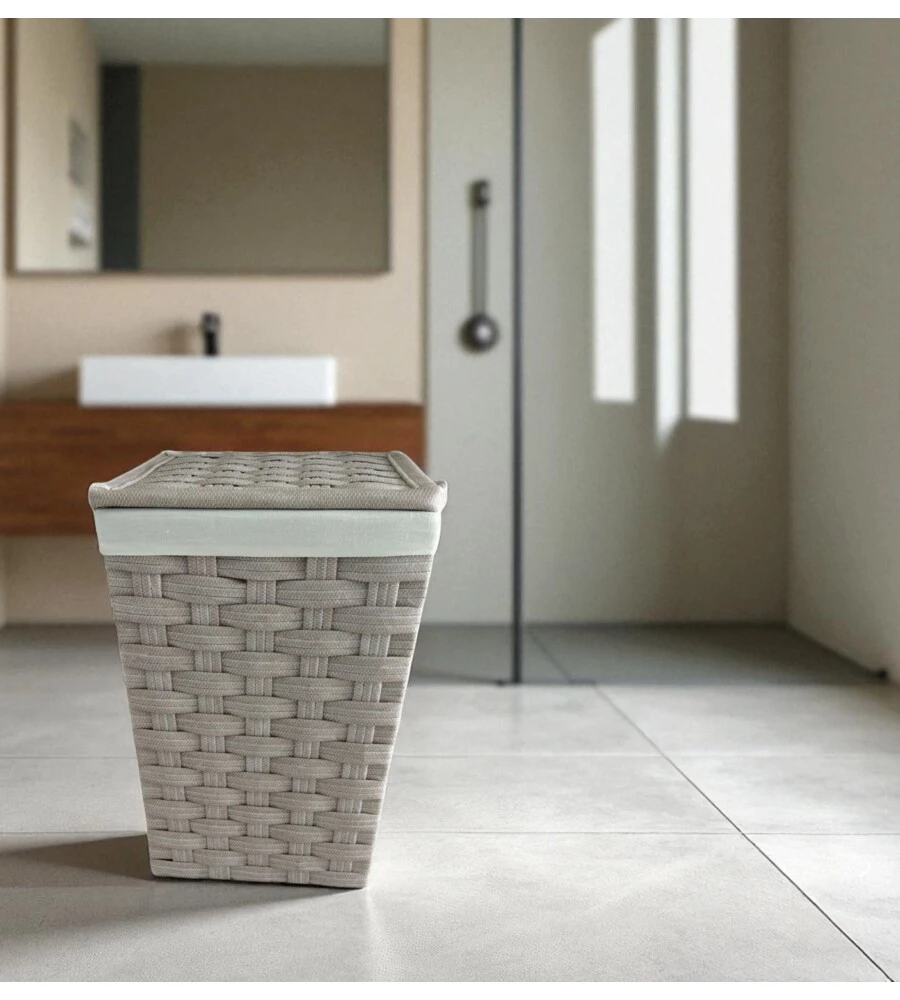Portabiancheria easy system "medio" beige in tnt 38,5x38,5x57,5 cm
