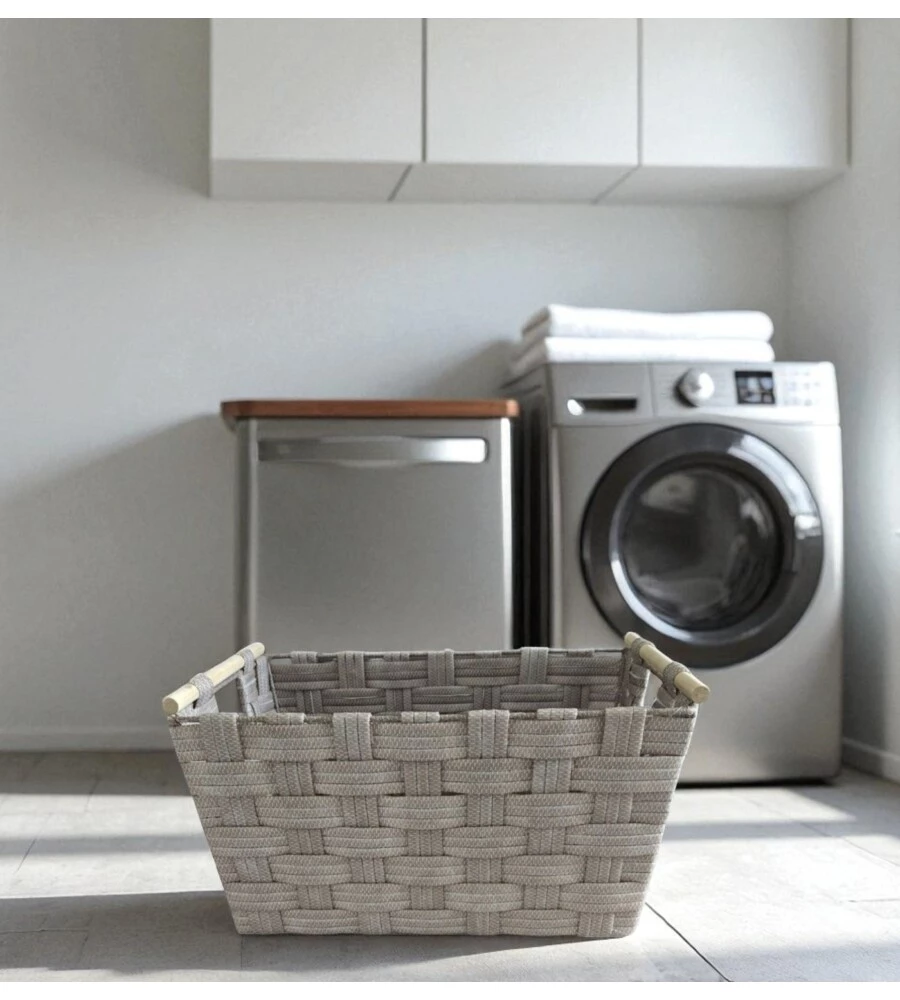 Cestino in tnt easy system "grande" beige 47x31,5x25,5 cm