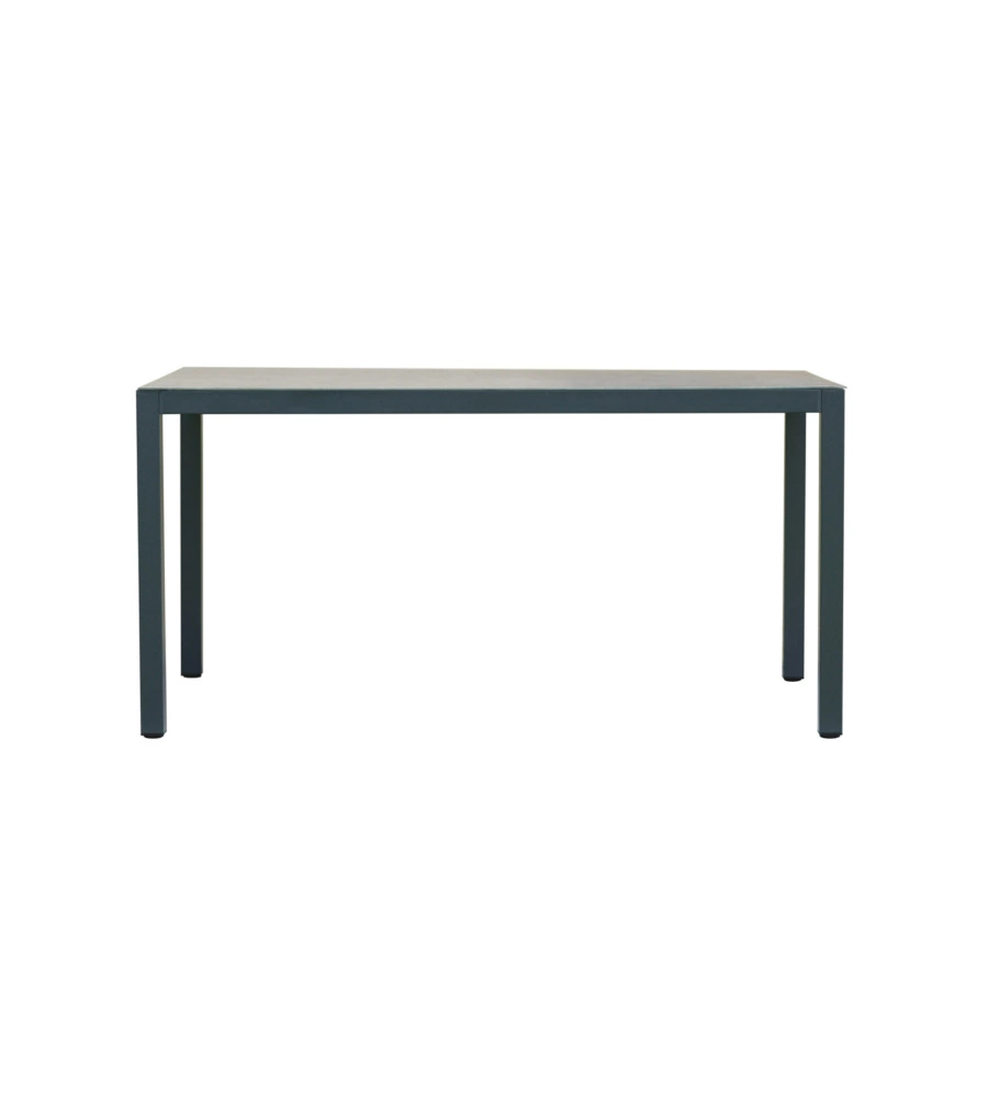 Set da giardino solaria "tarquinia" antracite in ferro e vetroceramica 4 sedute e tavolo