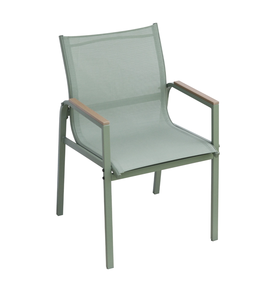 Set da giardino solaria "tarquinia" verde in ferro e vetroceramica 4 sedute e tavolo