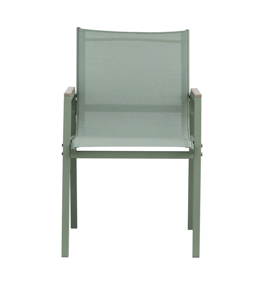 Set da giardino solaria "tarquinia" verde in ferro e vetroceramica 4 sedute e tavolo