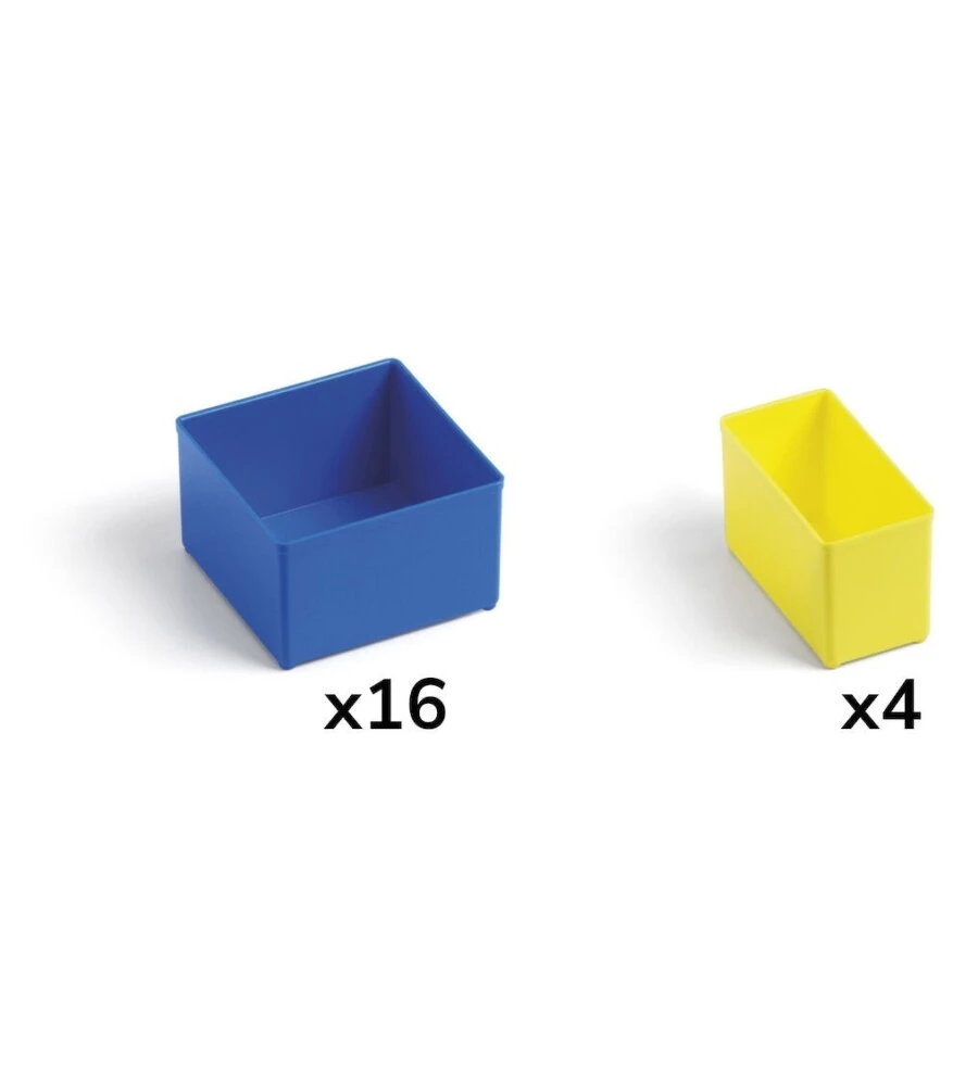 Kit cassettiere divisorio fami per cassetti garage "linea 391" in polipropilene 16+4 contenitori