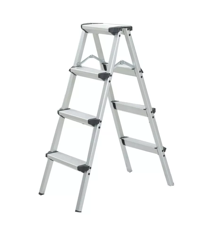 SCALA PIEGHEVOLE EASY SYSTEM IN ALLUMINIO CON 4 GRADINI PORTATA 150 KG