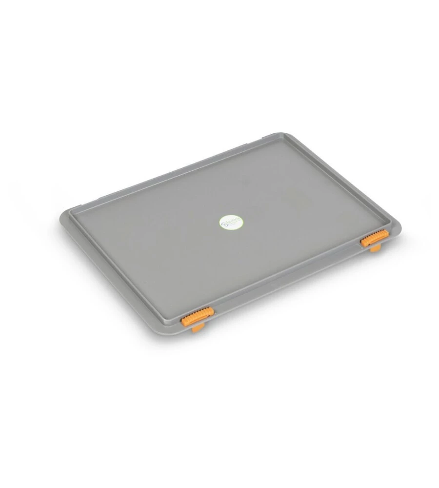 Coperchio per euro box fami con chiusura in polipropilene grigio 40x30x3 cm