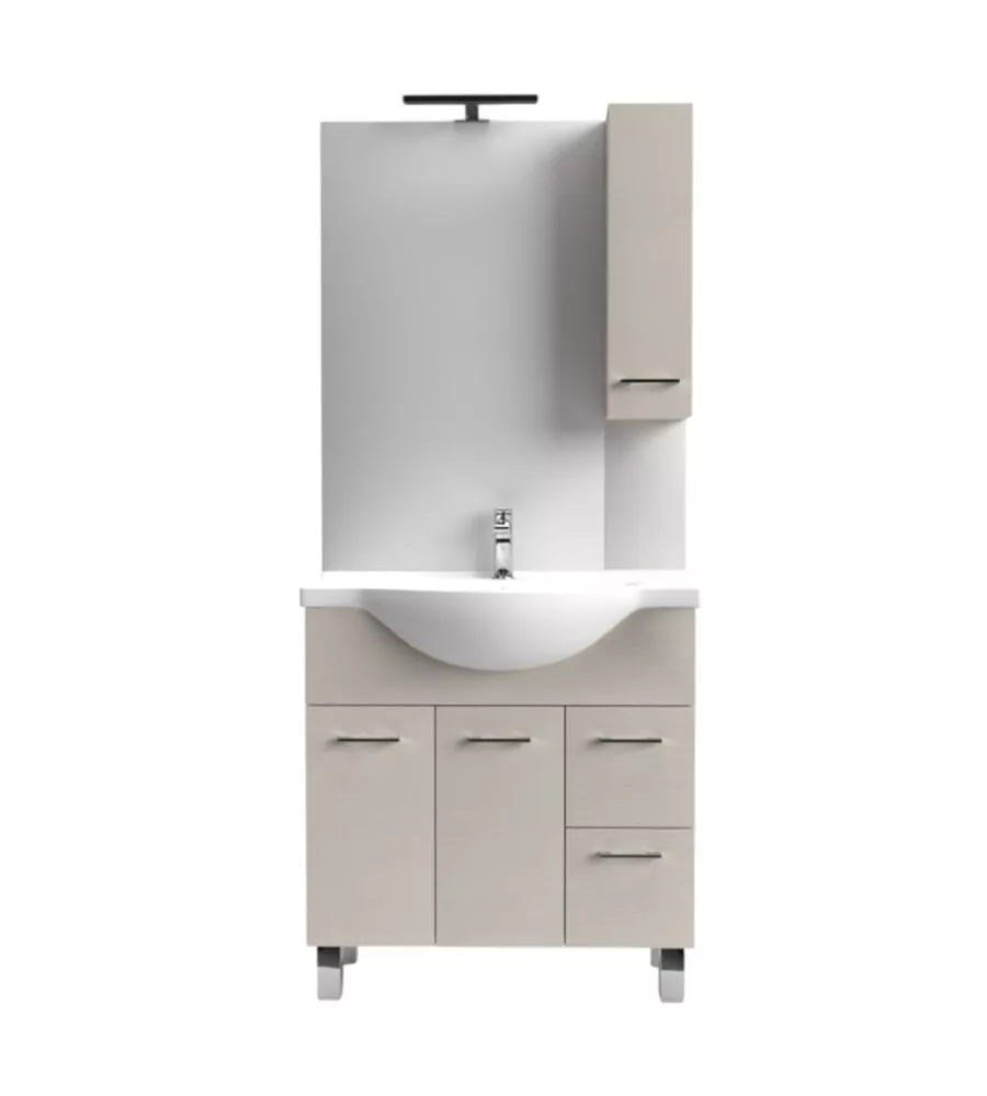 Mobile bagno "gaia" olmo bianco 81x34x87 cm