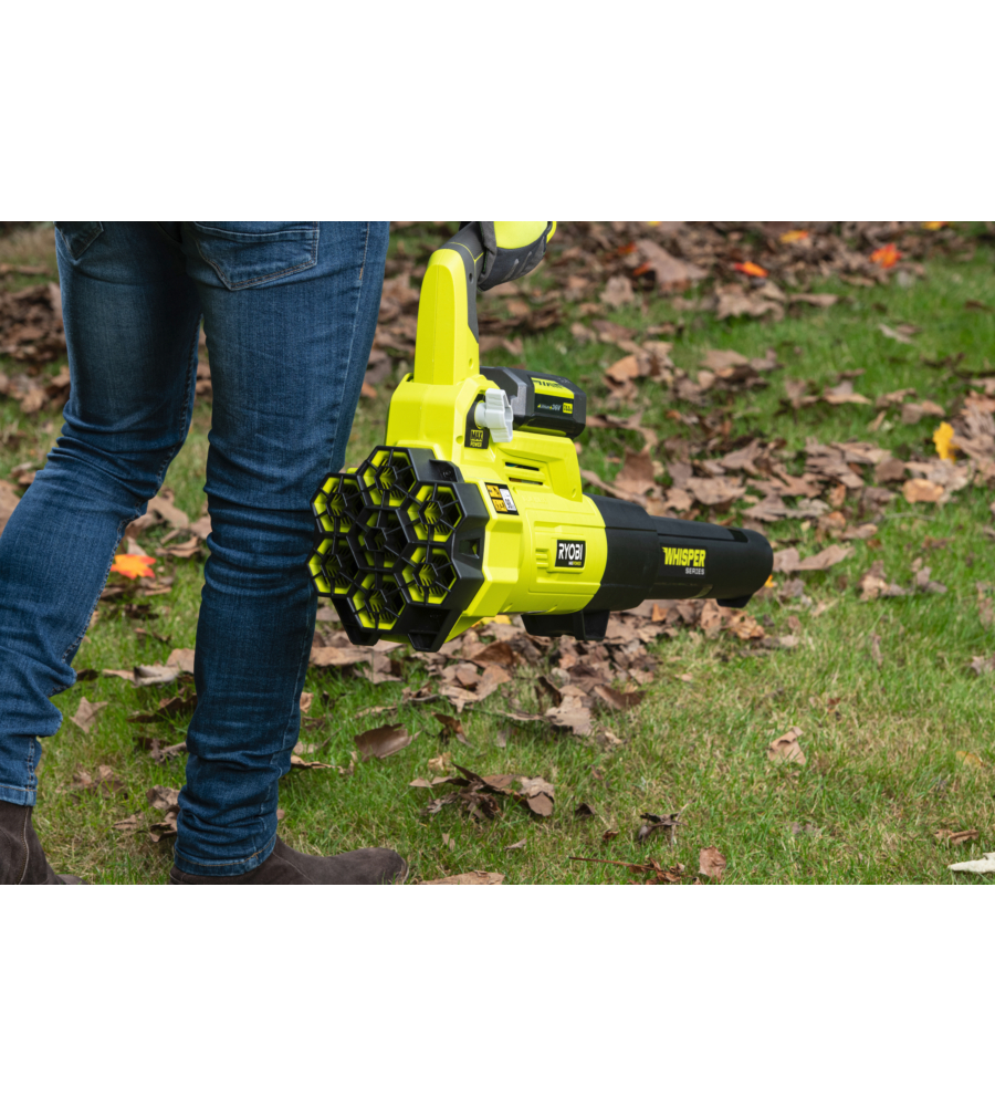 Soffiatore a batteria con turbine jet ryobi "ry36blxa-140p" batterie incluse 2x4ah 36v