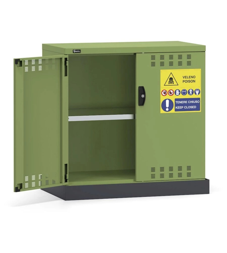 Armadietto per fitofarmaci fami "perfom" in lamiera verde 104,8x600x102,7 cm