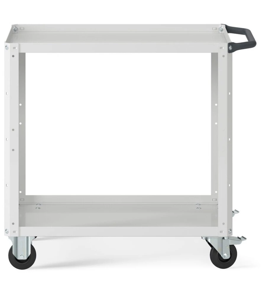Carrello da officina fami "clever small" con due ripiani in lamiera grigio 90,8x51,5x81,9 cm
