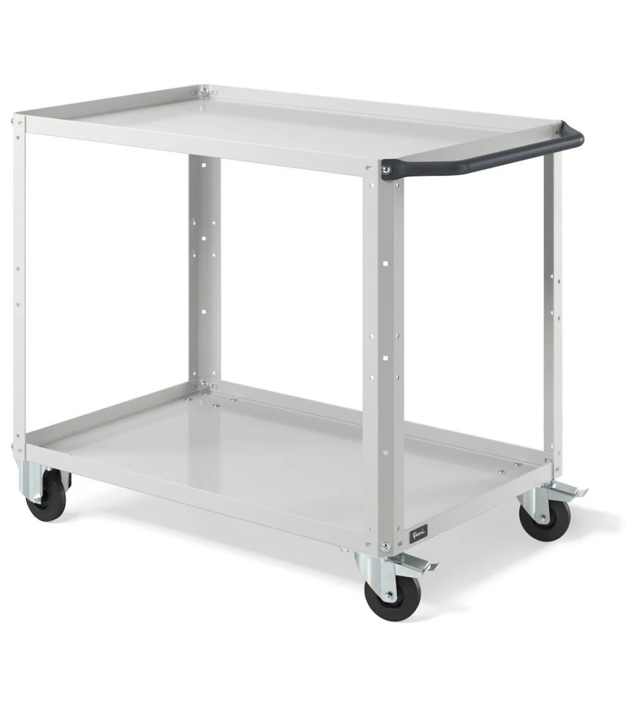 Carrello da officina fami "clever large" con due ripiani in lamiera grigio 102,8x61,5x81,9 cm