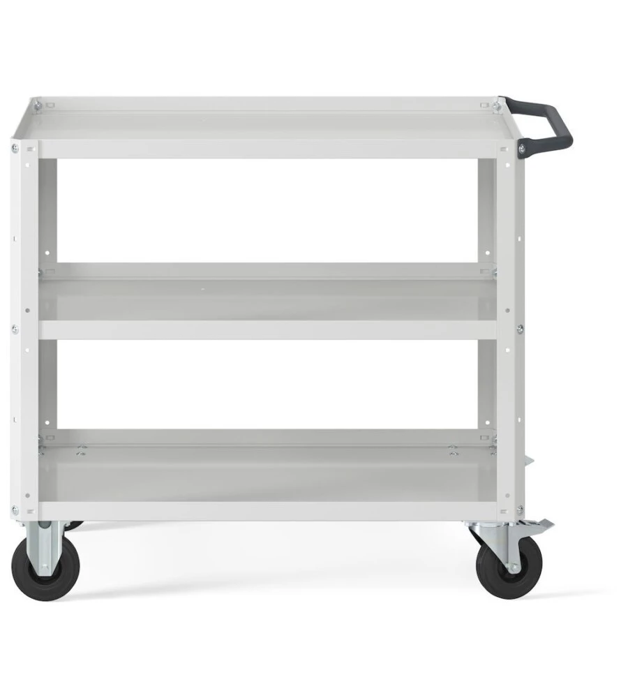 Carrello da officina fami "clever large" con tre ripiani in acciaio grigio 102,8x61,5x84,6 cm