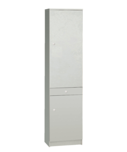 Mobile 2 ante e 1 cassetto bianco opaco, 46x183x34 cm