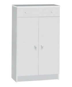 Mobile 2 ante con 1 cassetto bianco, 62x105x34 cm