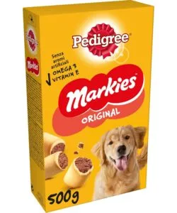 Biscotti per cani pedigree 'markies original' adulto di tutte le taglie con vitamine, calcio e omerga 3 500 gr