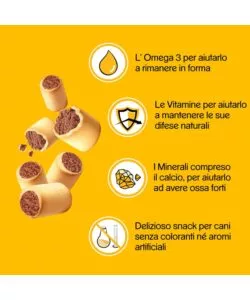 Biscotti per cani pedigree "markies original" adulto di tutte le taglie con vitamine, calcio e omerga 3 500 gr