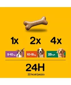 Biscotti per cani pedigree "biscrok multi mix" adulto di tutte le taglie con vitamine, calcio e omerga 3 500 gr