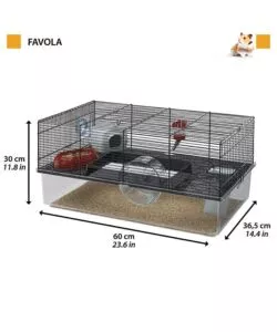 Gabbia per piccoli roditori 'favola'  60 x 36.5 x h 30 cm- ferplast