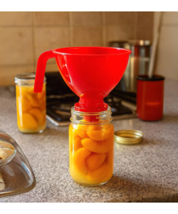 Imbuto per vasi da conserva in plastica rosso