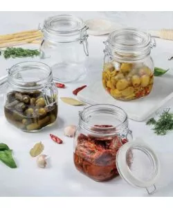 Barattolo in vetro con chiusura ermetica bormioli "fido" 500 ml