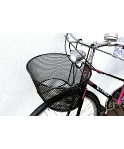Cestino anteriore aovale a rete per bicicletta donna lampa in metallo  - 94531