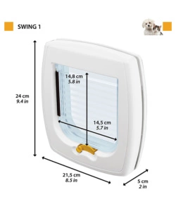 Portina basculante per gatti e piccoli cani 'swing 1', 21,5 x 5 x h 24 cm- ferplast