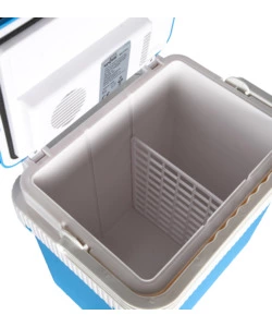 Frigo portatile elettrico da campeggio easy system blu con adattatore 24 lt