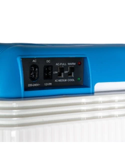 Frigo portatile elettrico da campeggio easy system blu con adattatore 24 lt