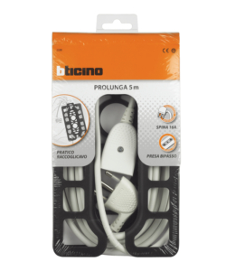 Kit prolunga 5m 2p+t sp. 16a/pr. 10/16a bianca - bticino.
