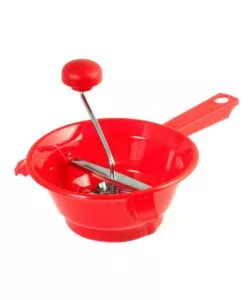 Passaverdure con 3 accessori rosso