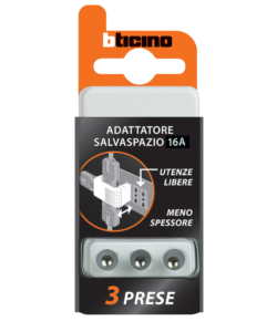 Kit adattatore corner 3 bipasso sp16a bianco - bticino.