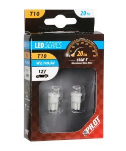 LAMPADA 1 LED COLOUR-LED WIDE 12V - (T10) - W2,1X9,5D - 2 PZ  - D/BLISTER - BIANCO  58146