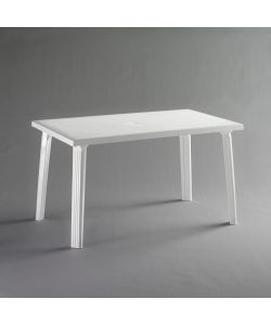 TAVOLO DA ESTERNO BIANCO 'DOMINGO' - 130X75 CM.