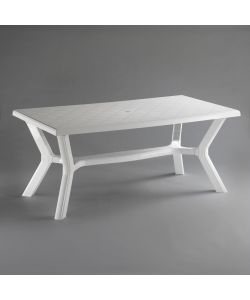 TAVOLO BIANCO DA GIARDINO 'CARRIBE' - 175X90 CM.