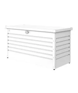 Baule da esterno impermeabile biohort '130' in acciaio zincato bianco 460 lt 134x62x71 cm - cod. 61040