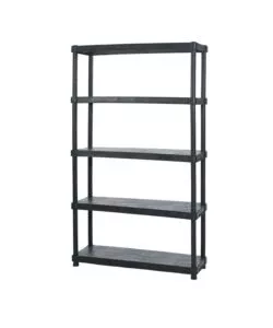 Scaffale 5 ripiani in polipropilene 'titano' grigio 120x40x188 cm